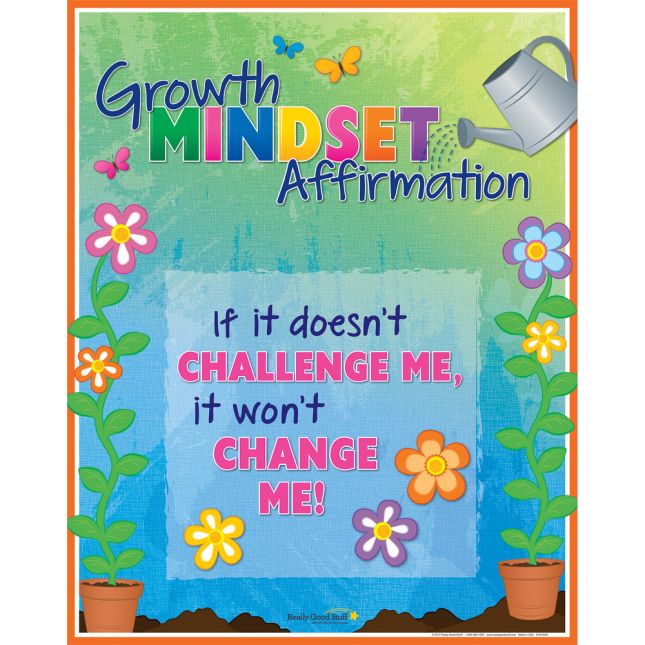 Really Good Stuff® Growth Mindset Affirmations 12-In-1 Poster Set