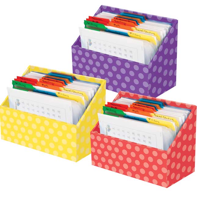 Teacher File Organizers - 6 Colors