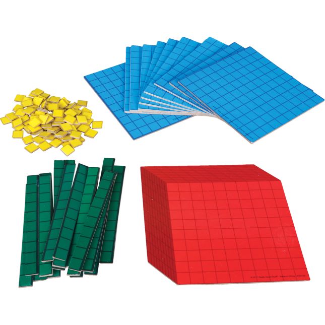 Teacher And Student Manipulatives Kit - Base-10 Blocks - 1 multi-item kit