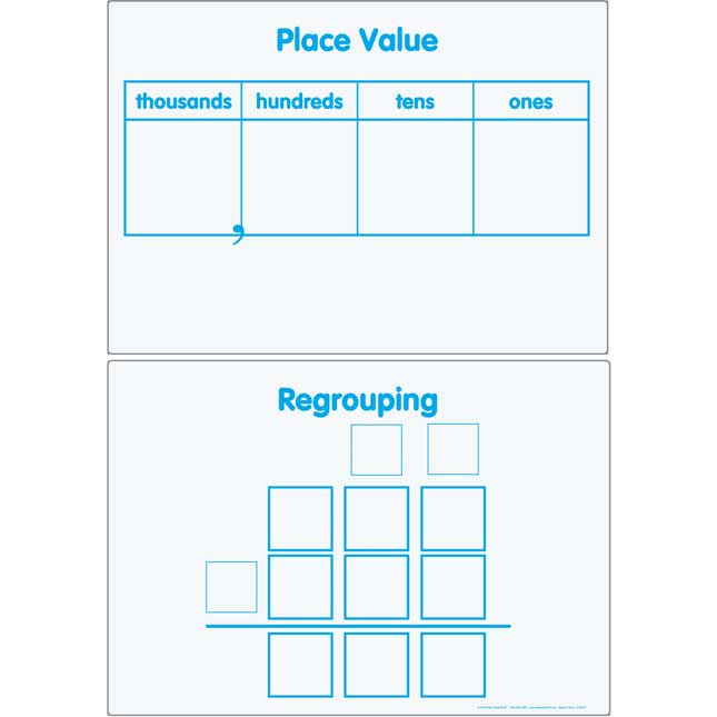 Place Value And Regrouping Magnetic Dry Erase Mats™