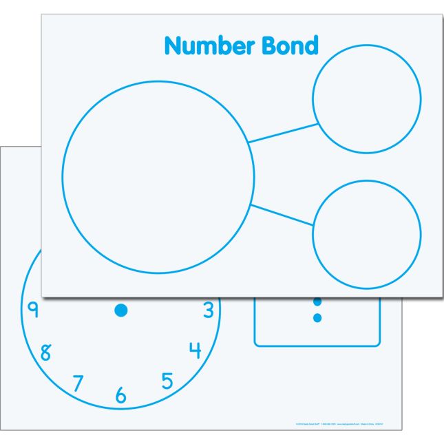 Time And Number Bonds Magnetic Dry Erase Mats™ - 3 mats