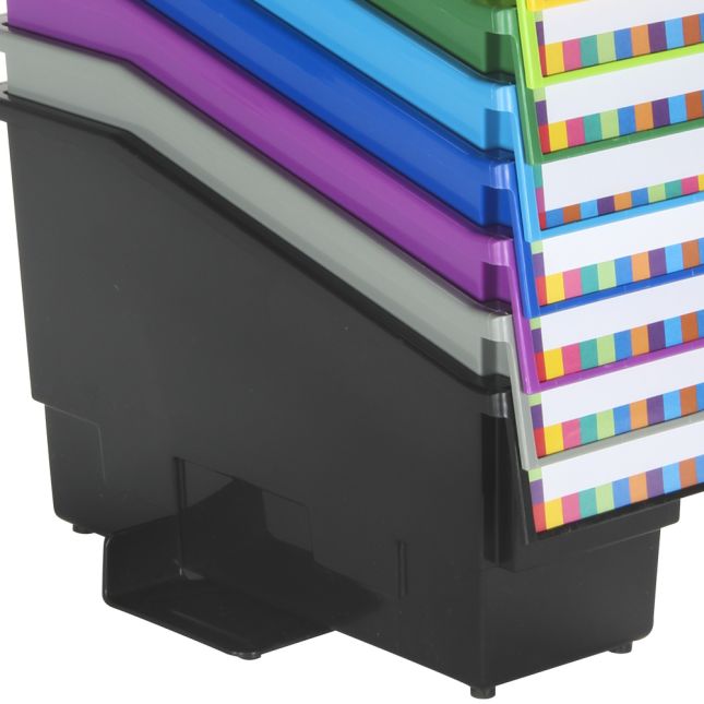 Durable Book And Binder Holders With Stabilizer Wings - 12-Pack Rainbow