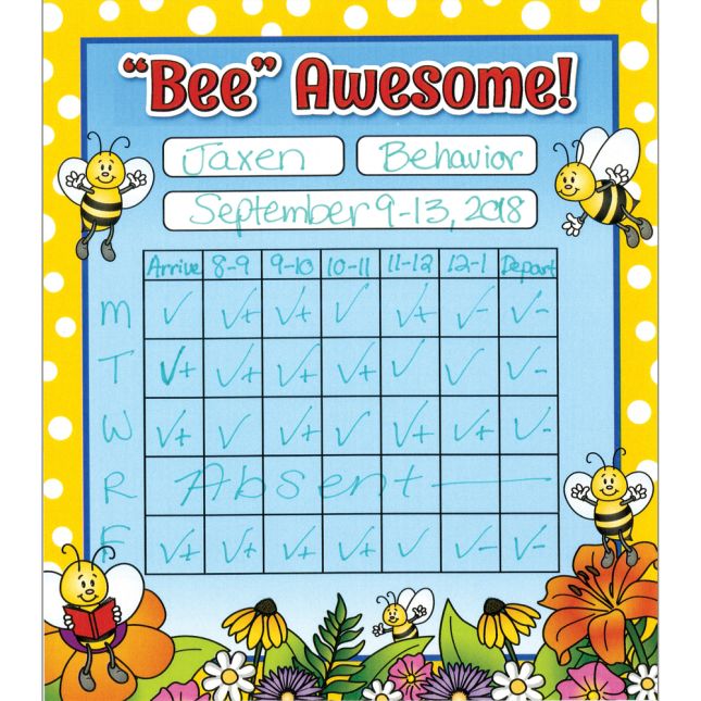 Bees Mini Incentive Charts - 24 charts