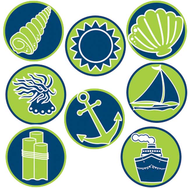 Nautical Mini Stickers