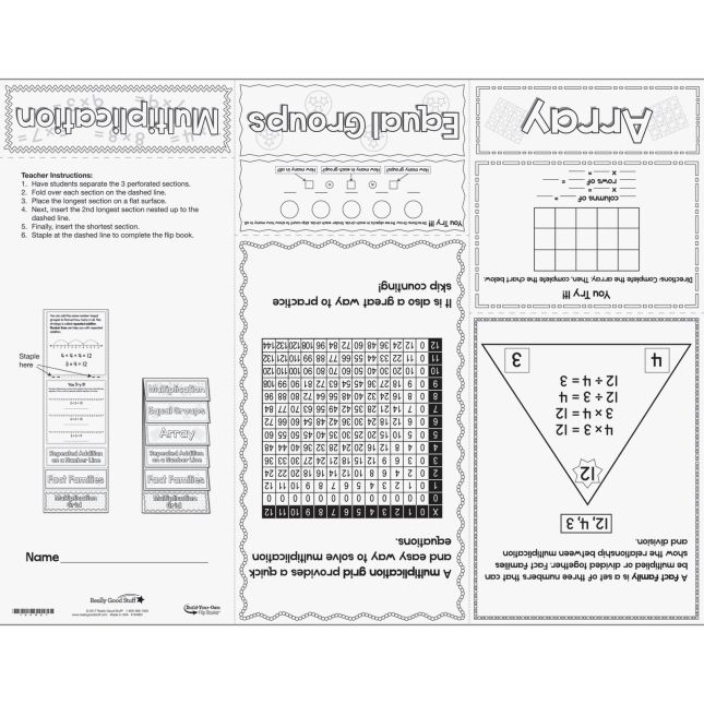 Build-Your-Own Flip Books™ - Multiplication - 24 flip books