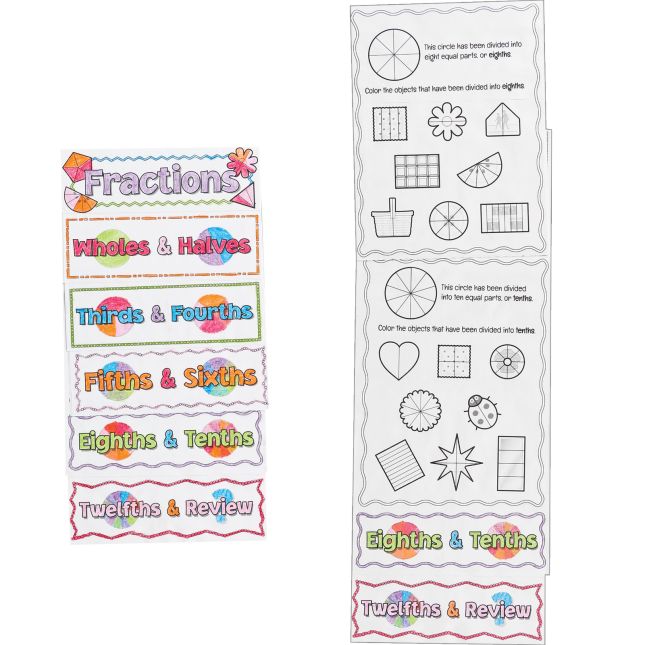 Build-Your-Own Flip Books™ - Fractions - 24 flip books