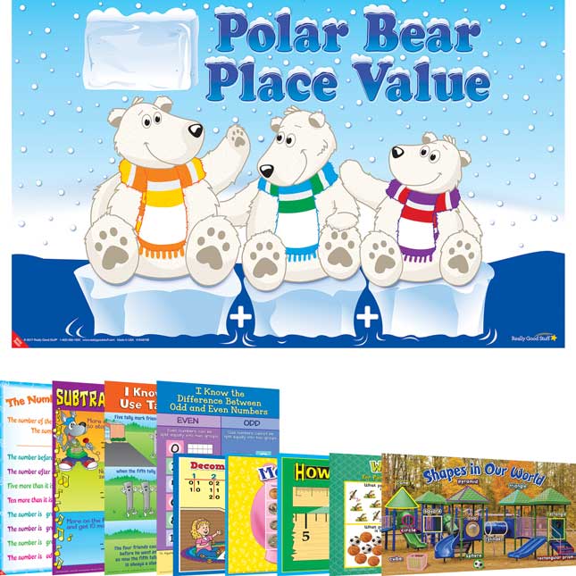 Space-Saver Poster Pack - Primary Math