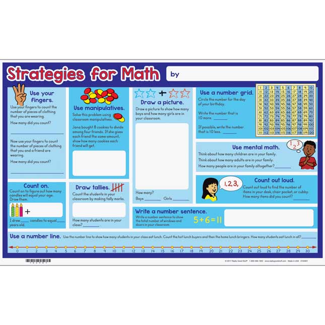 Math Strategies Activity Mats - 24 mats