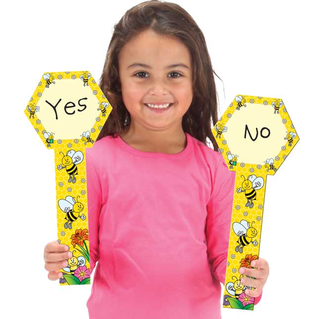 Dry Erase Paddles - Bees - 12 paddles