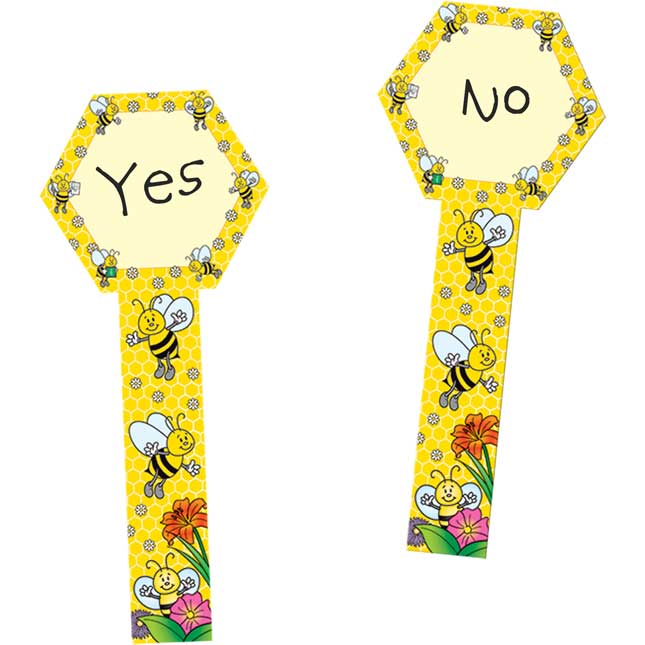 Dry Erase Paddles - Bees - 12 paddles