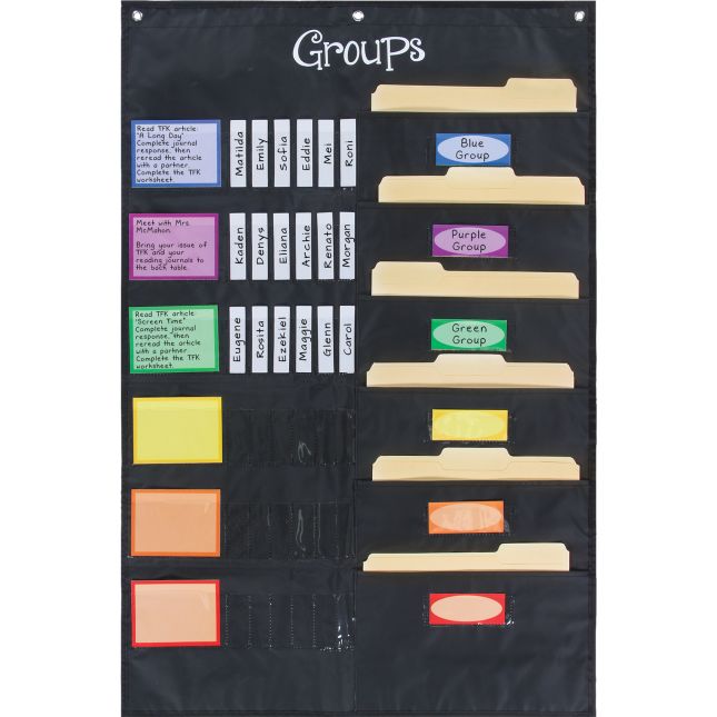 Grouping Pocket Chart And Paper Baskets Pack - Classroom