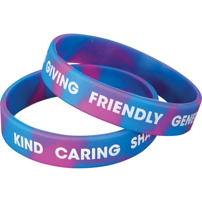 Really Good Stuff® Positive Words Silicone Bracelets -