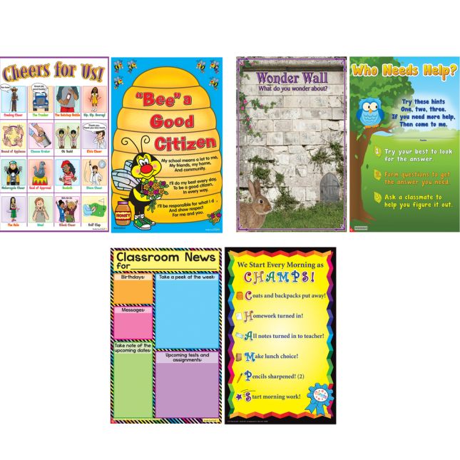 Space-Saver Primary Poster Pack - Classroom Management