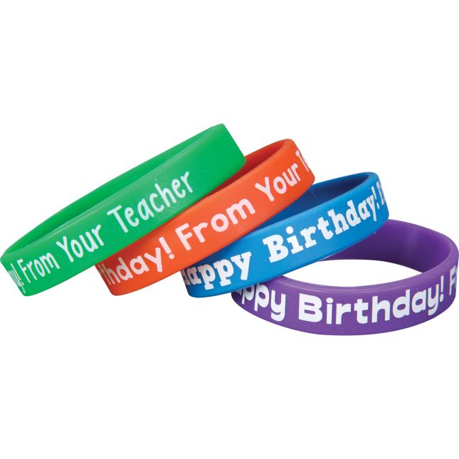 Happy Birthday From Your Teacher Silicone Bracelets -