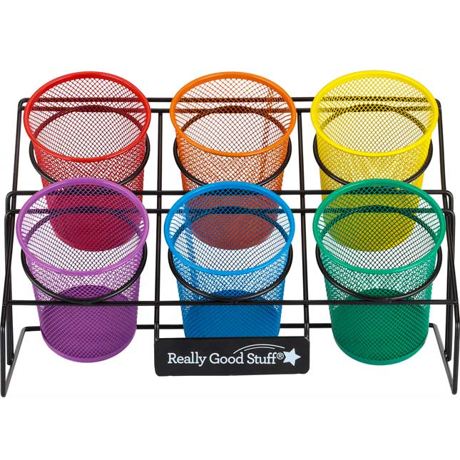 Easy Reach Supplies Holder With Cups - 1 organizer, 6 cups