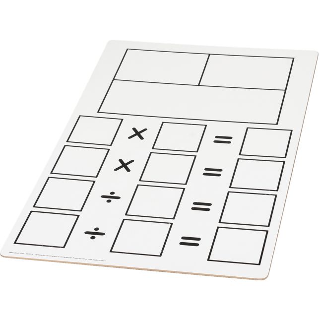 Teacher Demonstration Fact Family Dry Erase Board - Multiplication And Division - 1 board