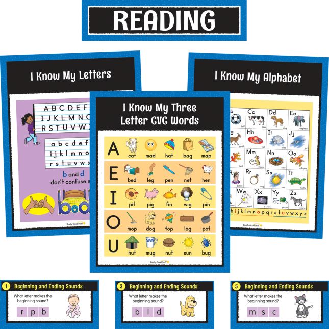 Reading Center Work Office Cards - Grade K - 30 cards