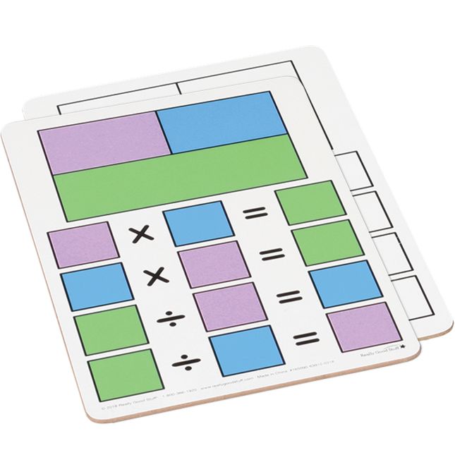 Fact Family Dry Erase Boards - Multiplication And Division - 6 boards