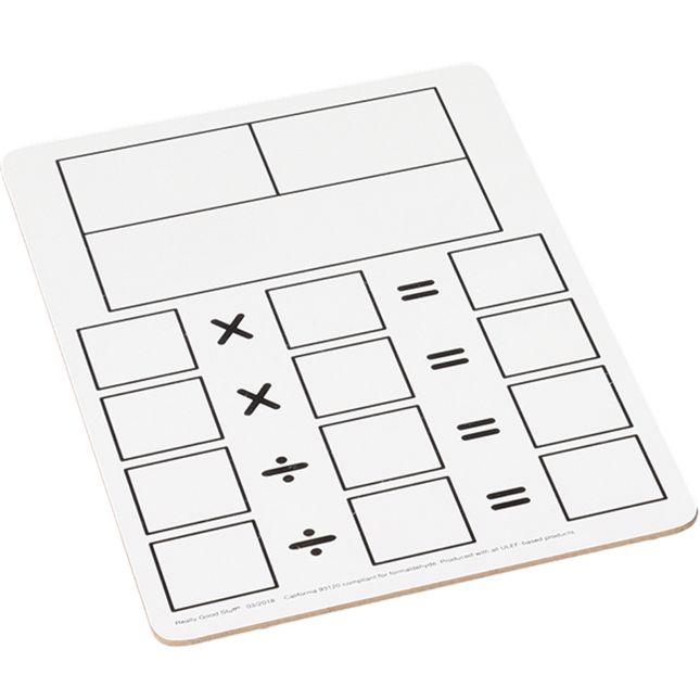 Fact Family Dry Erase Boards - Multiplication And Division - 6 boards