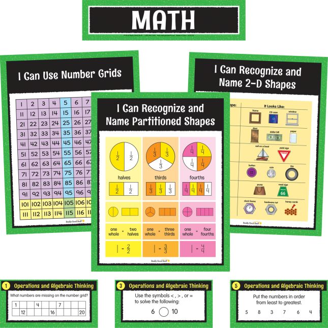 Math Center Work Office Cards - Grade 1 - 30 cards