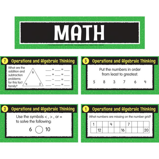 Math Center Work Office Cards - Grade 1 - 30 cards