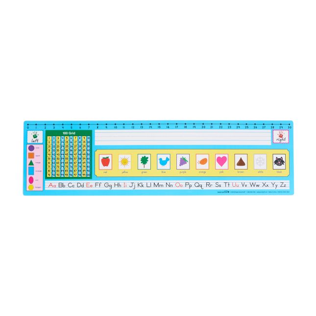 Zaner-Bloser 100 Grid with Number Line Self-Adhesive Deluxe Plastic Desktop Helpers™ - Set Of 24