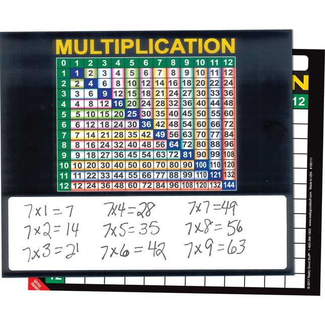 Multiplication Grid And Write Again® Mats