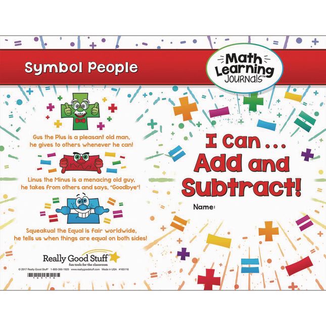 Math Learning Journals™ - I Can Add And Subtract! - 24 journals