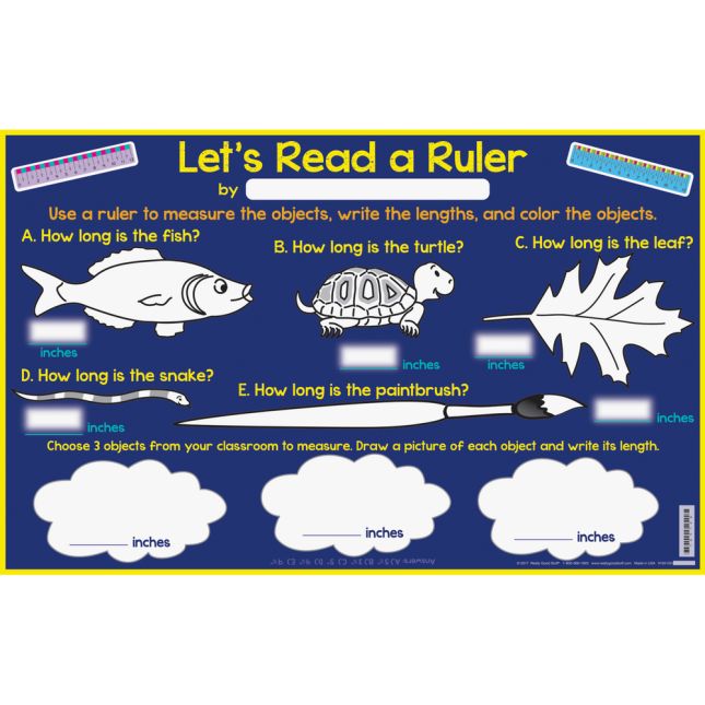 Let's Read A Ruler Activity Mats - 24 mats