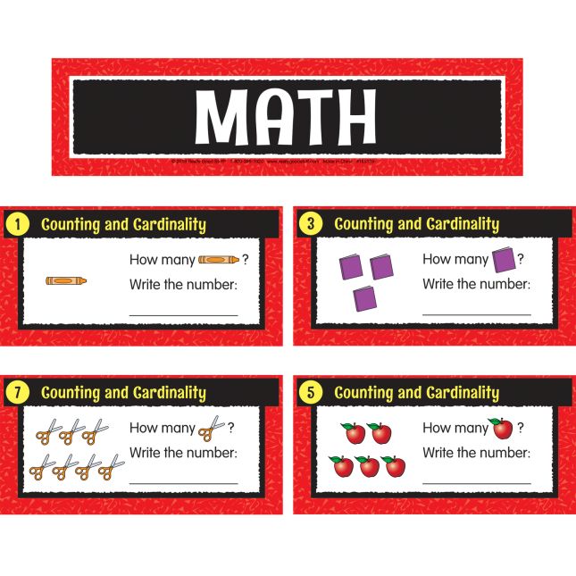 Math Center Work Office Cards - Grade K - 30 cards