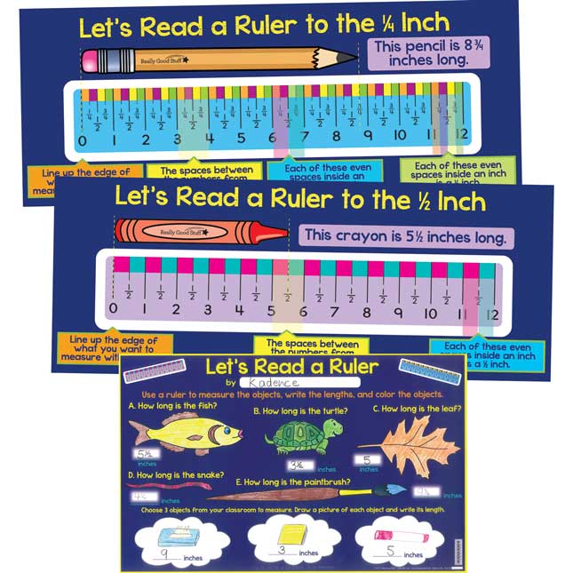 Let's Read A Ruler Posters And Activity Mats