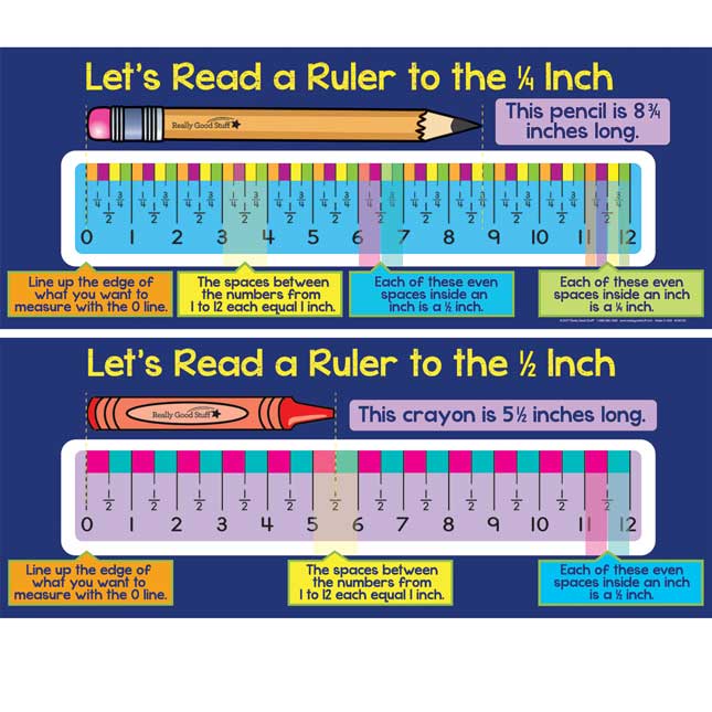 Let's Read A Ruler Posters And Activity Mats