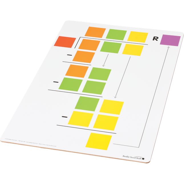 Teacher Demonstration Beginning Long Division Dry Erase Board - 1 board