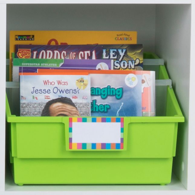 Really Good Stuff® Picture Book Bins - Neon Pop - Set of 6