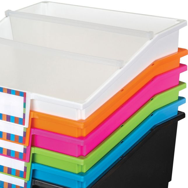 Really Good Stuff® Picture Book Bins - Neon Pop - Set of 6