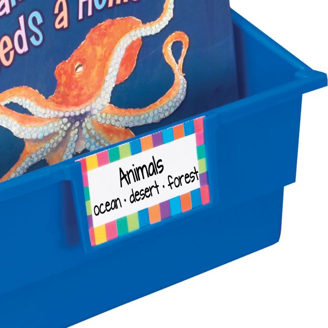 Really Good Stuff® Picture Book Library Bins with Dividers - Primary Set Of 4