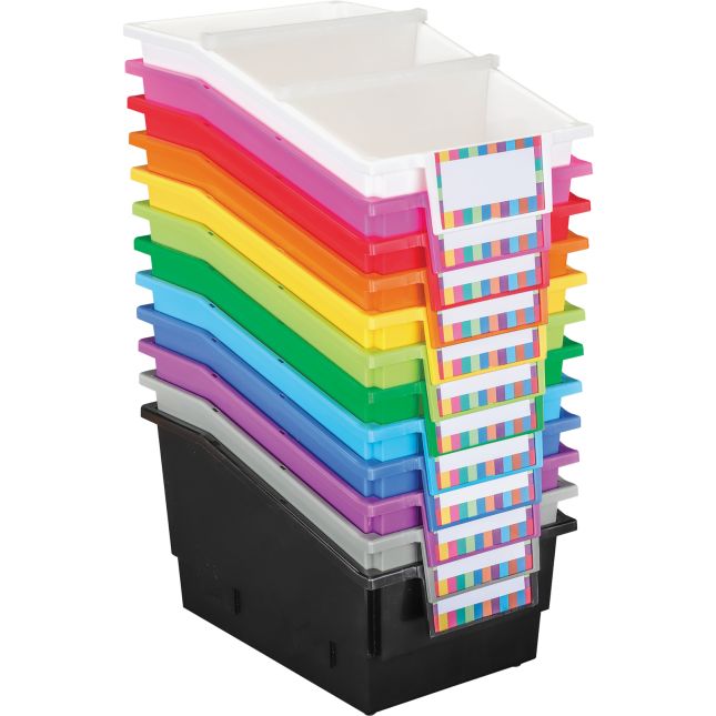 Chapter Book Bins - Rainbow - Set of 12