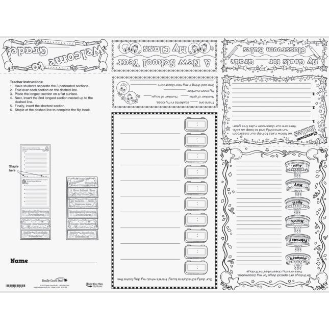 Build-Your-Own Flip Book™ - Welcome Back To School - 24 flip books