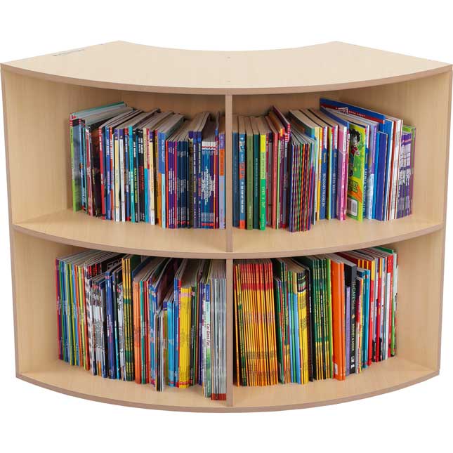 Curved Bookshelf - Oak