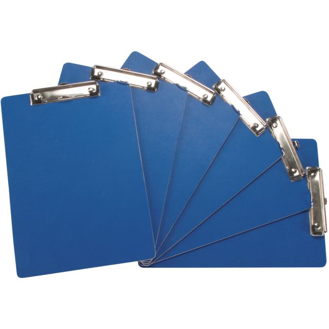 Blue Clipboards And Double Clipboard Stand - 1 stand, 24 clipboards