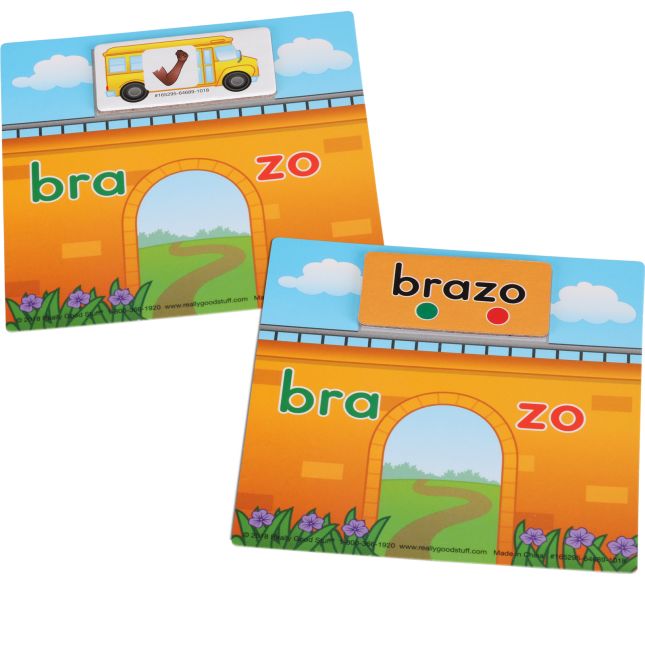 ¡Cruza el puente hábilmente! Juego de sílabas trabadas (Spanish Syllable Blends Bridge Game) - 1 game