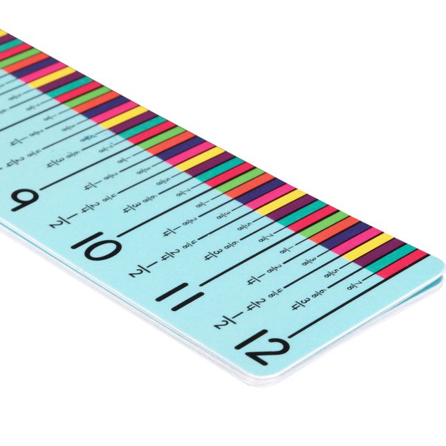 Marked Measurement Rulers - Eighths - 6 rulers