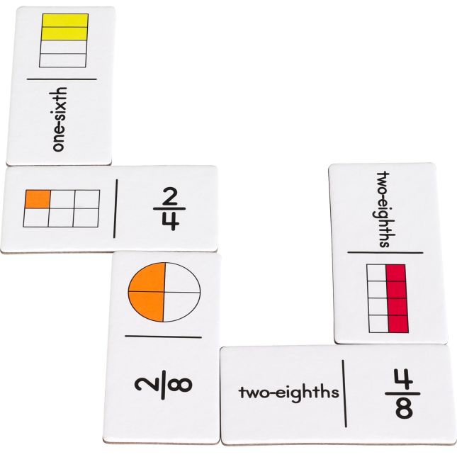 Fraction Dominoes - 54 dominoes