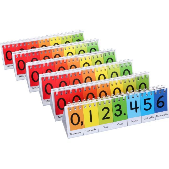 Mini Place Value Flip Charts - Set of 6