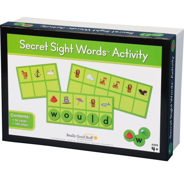 Secret Sight Words™ Activity - 50 cards, 183 chips