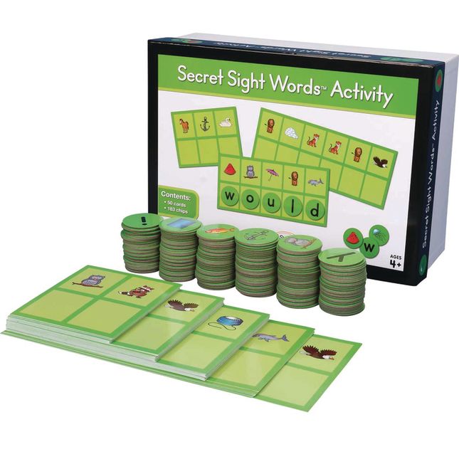 Secret Sight Words™ Activity - 50 cards, 183 chips