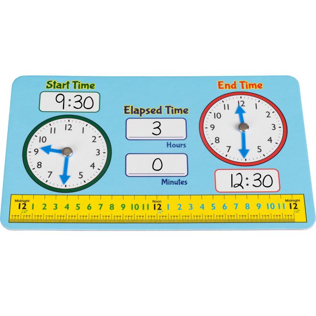 Dry Erase Elapsed Time Practice Boards - 6 boards