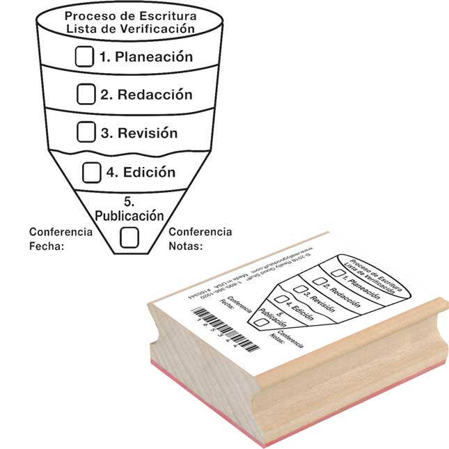 Spanish Writing Rubber Stamps