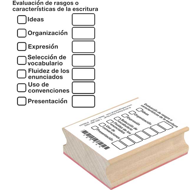 Spanish Writing Rubber Stamps