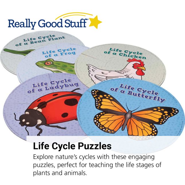 Really Good Stuff® Life Cycle Puzzles - 5 puzzles